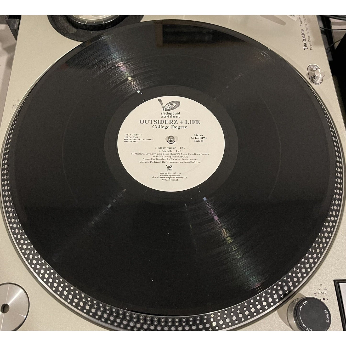 Outsiderz 4 Life College Degree Blackground Ent Promo Single Vinyl Record Album