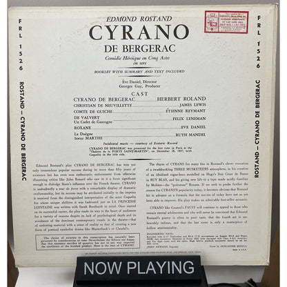 Rare Cyrano Bergerac Edmond Rostand FRL 1526 Everest Period Records Vinyl Record