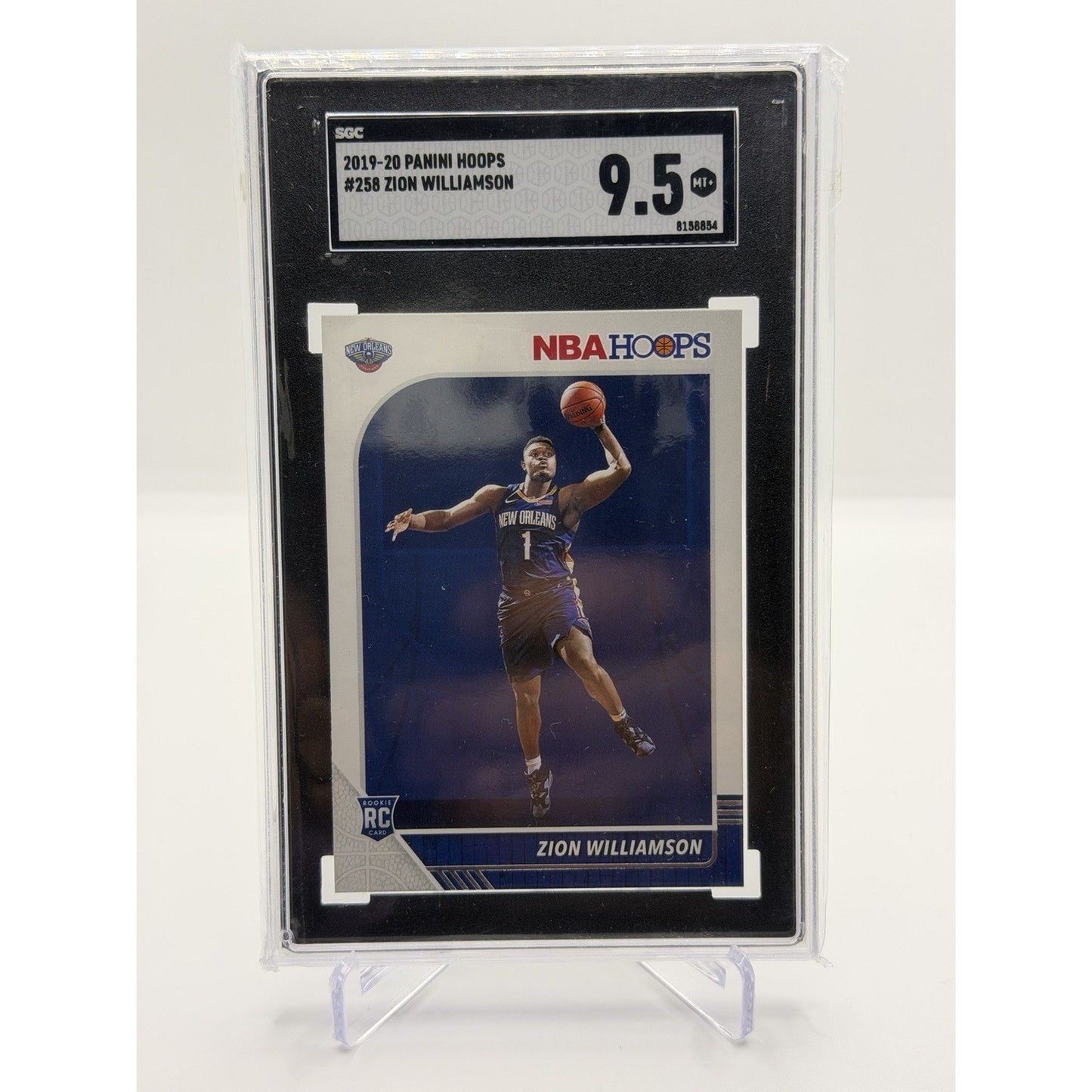Zion Williamson 2019-2020 Panini Hoops Rookie Card #258 SGC 9.5