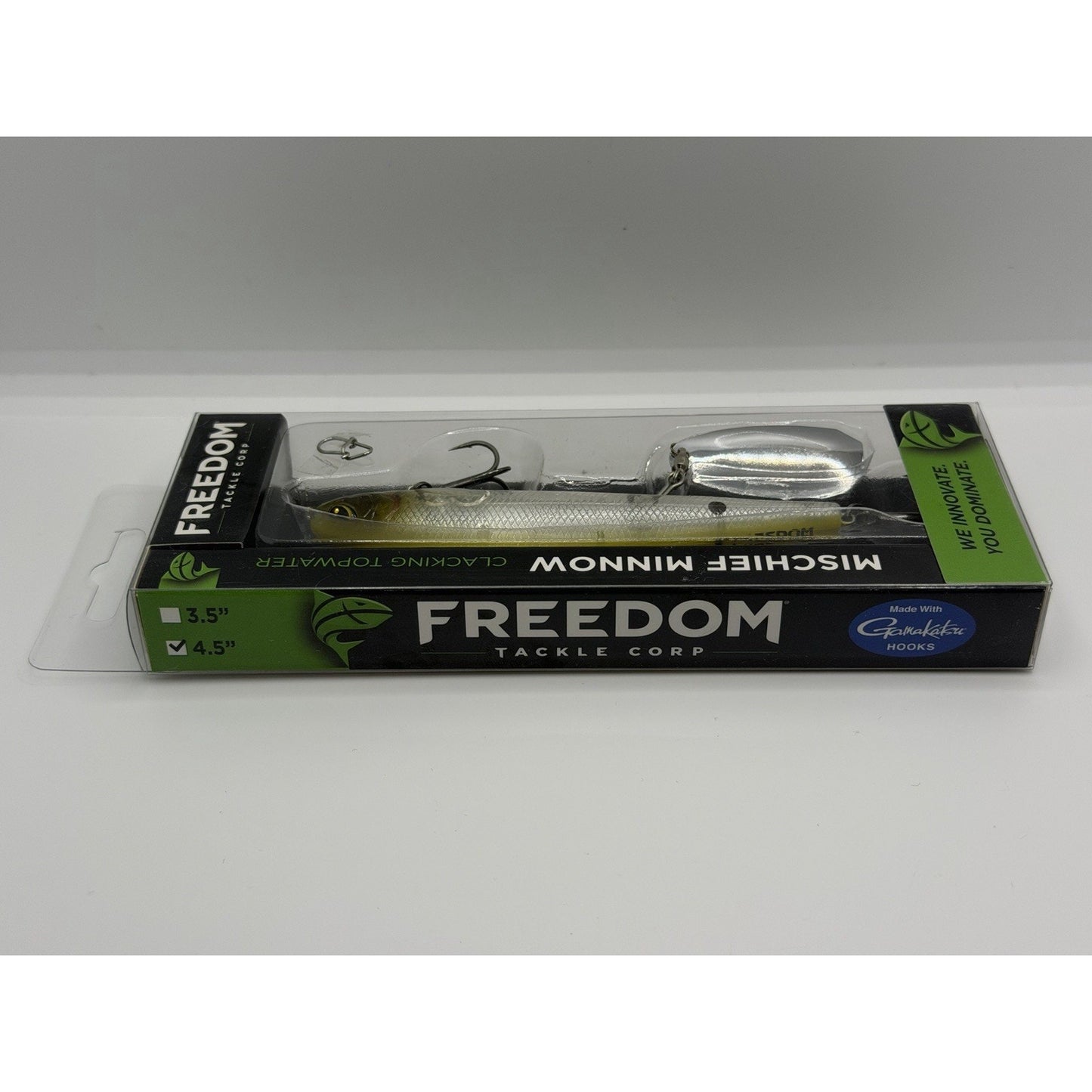 Freedom Mischief Minnow 4-1/2", Ghost Chartreuse Fantome, #45208 - Lot#314