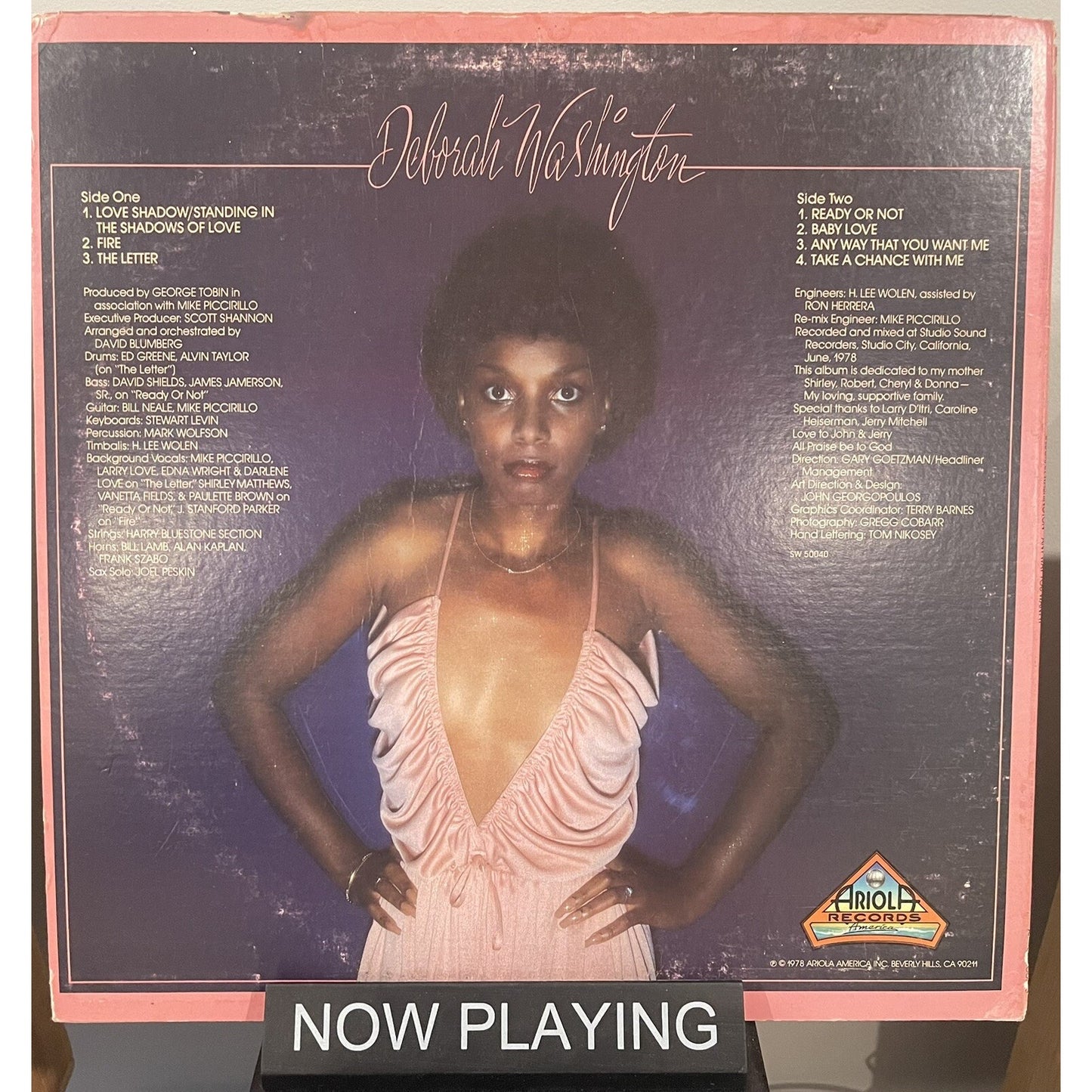 Deborah Washington Any Way You Want It LP Vinyl Record Used 1978 Ariola Funk