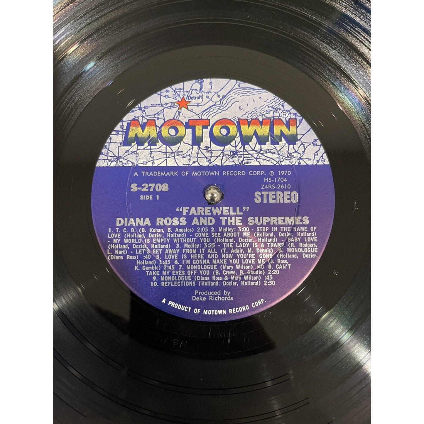 Diana Ross and The Supremes Farewell 2 Vinyl Record Set With Booklet Hole Punch