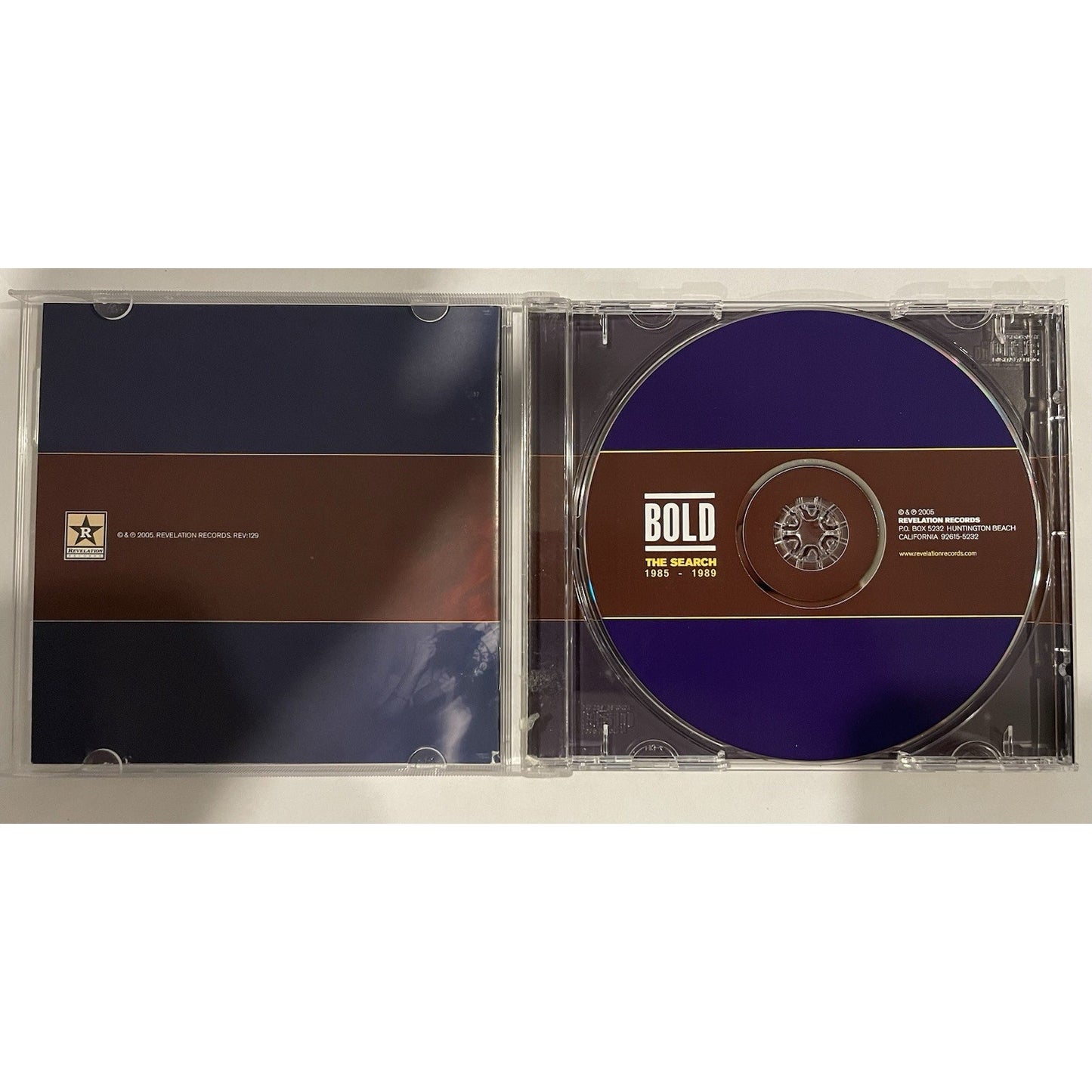 Bold- The Search: 1985-1989- CD 2005 Revelation Records Compilation Hardcore