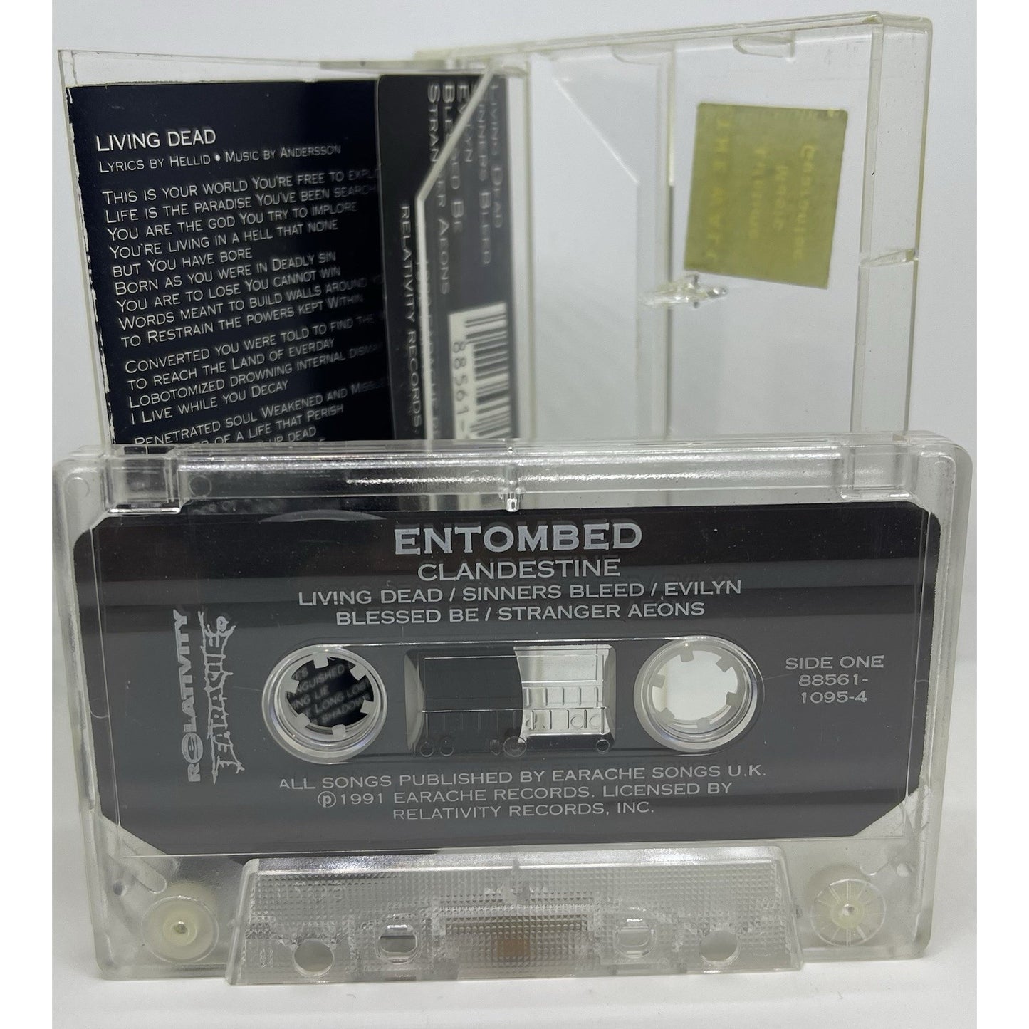 Entombed Clandestine Original Tape Earache Death Metal Dismember Unleashed