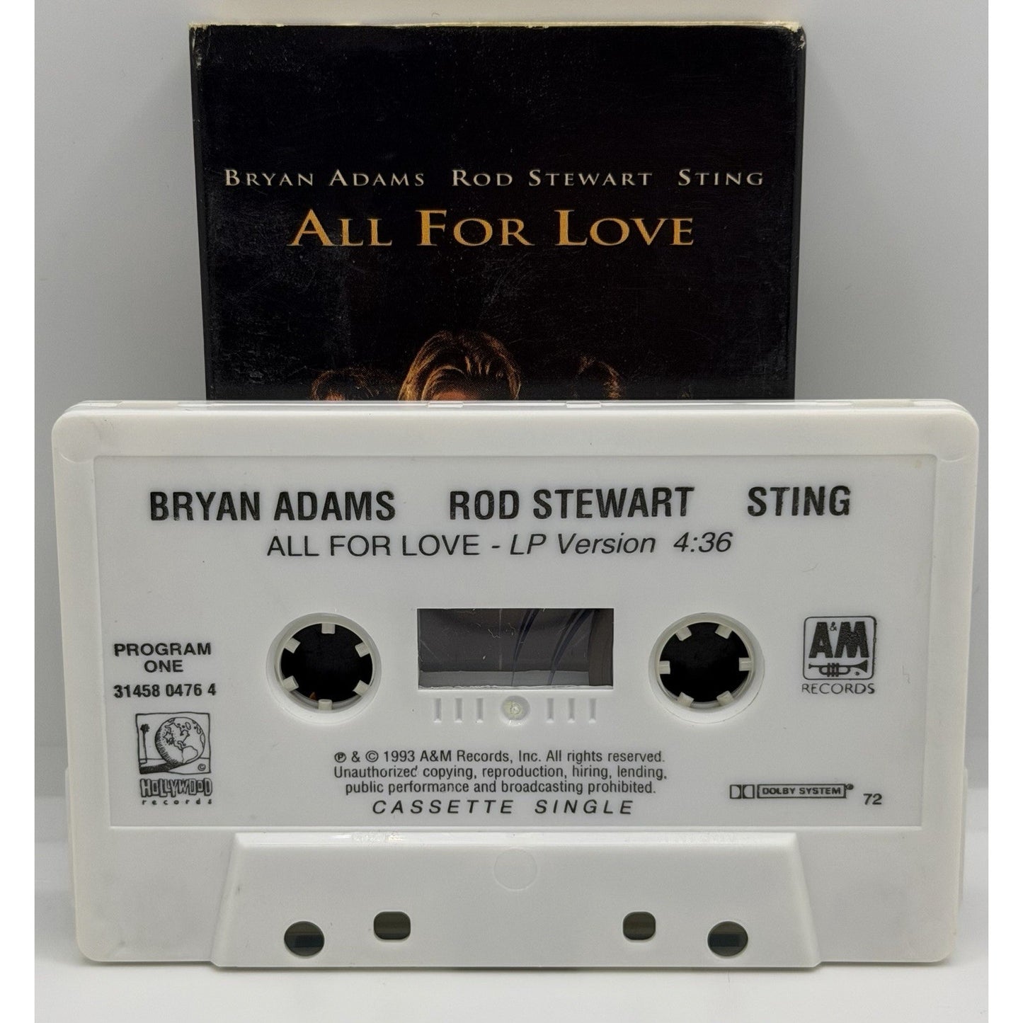 Three Musketeers: All For Love - Sting, Rod Stewart, Bryan Adams Cassette Single