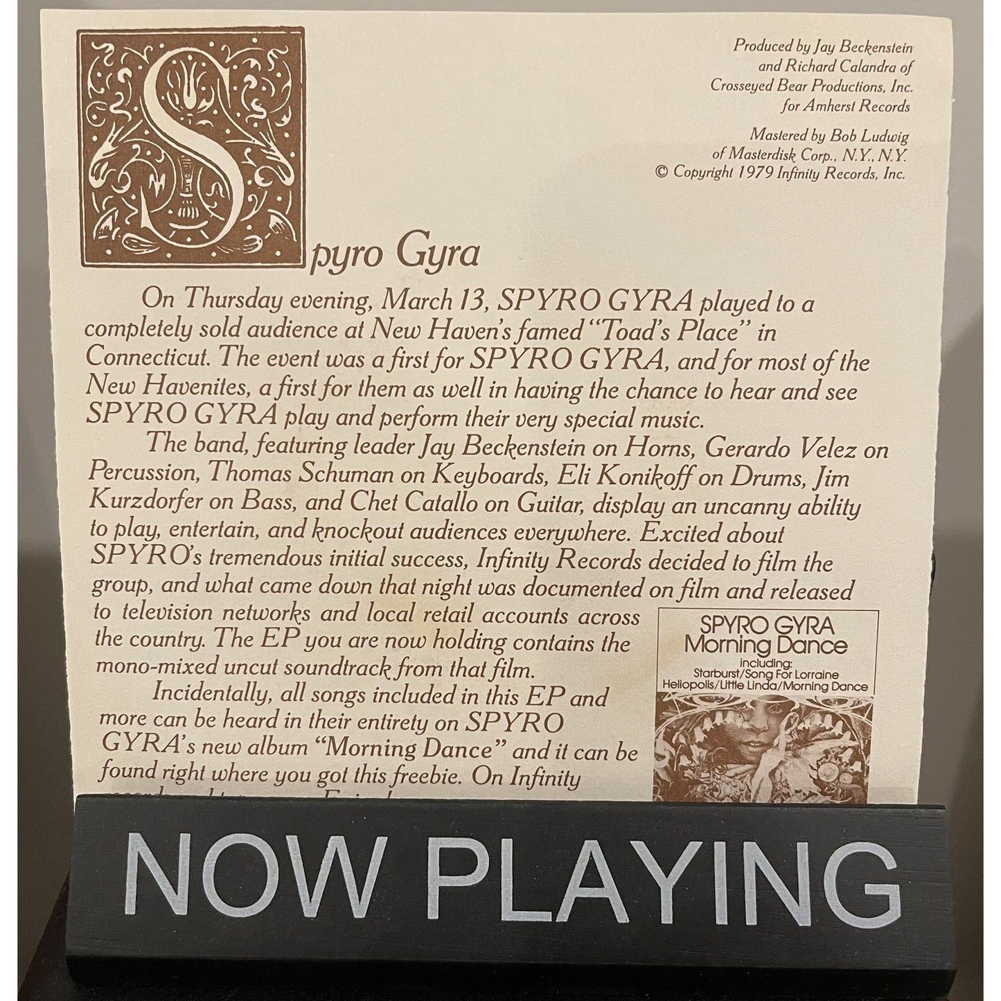 Live Spyro Gyra  Heliopolis & Jubliee Morning Dance 1979 Promo 7 Inch 33 RPM