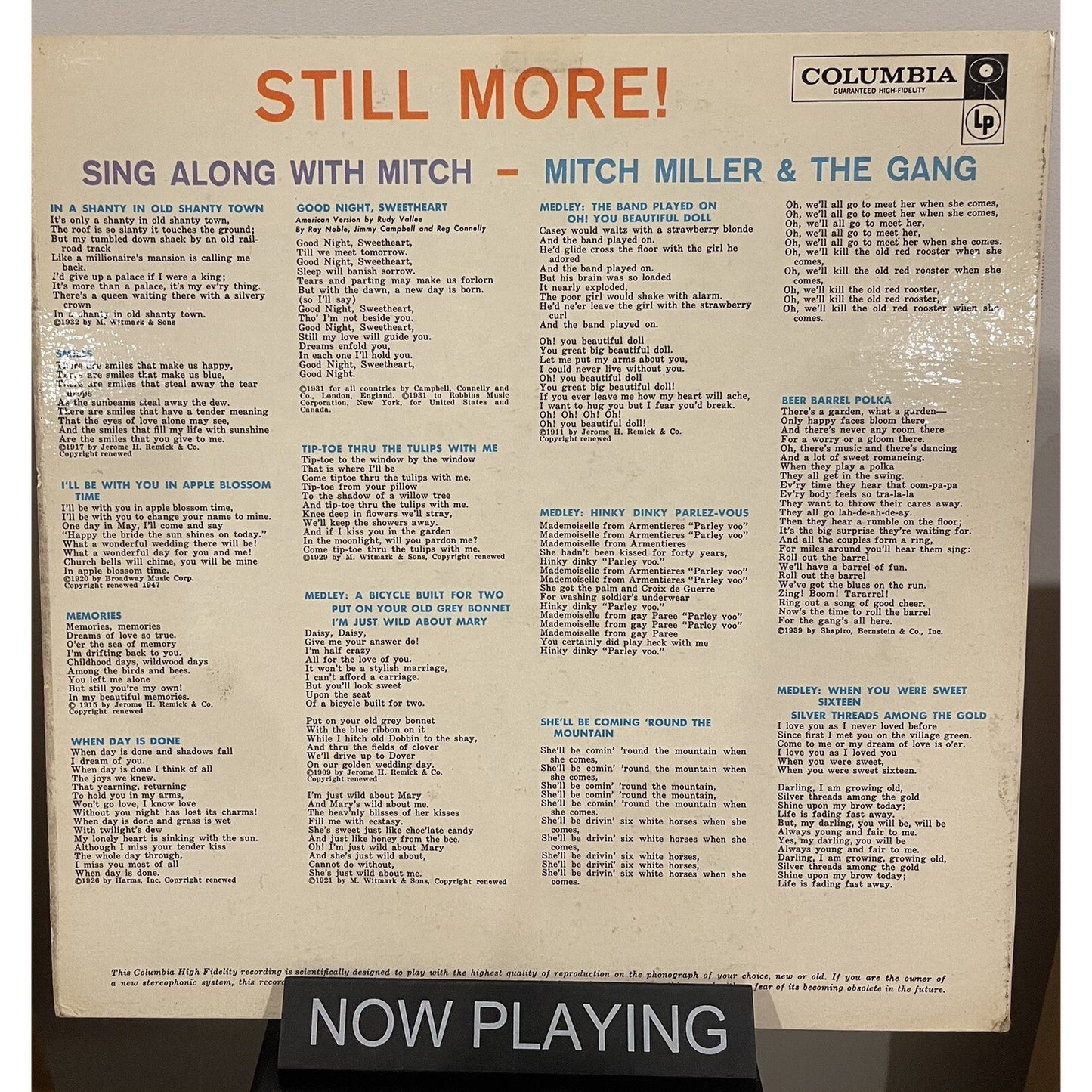 Mitch Miller And The Gang - Still More Sing Along With Mitch (LP, Album, Mono, G