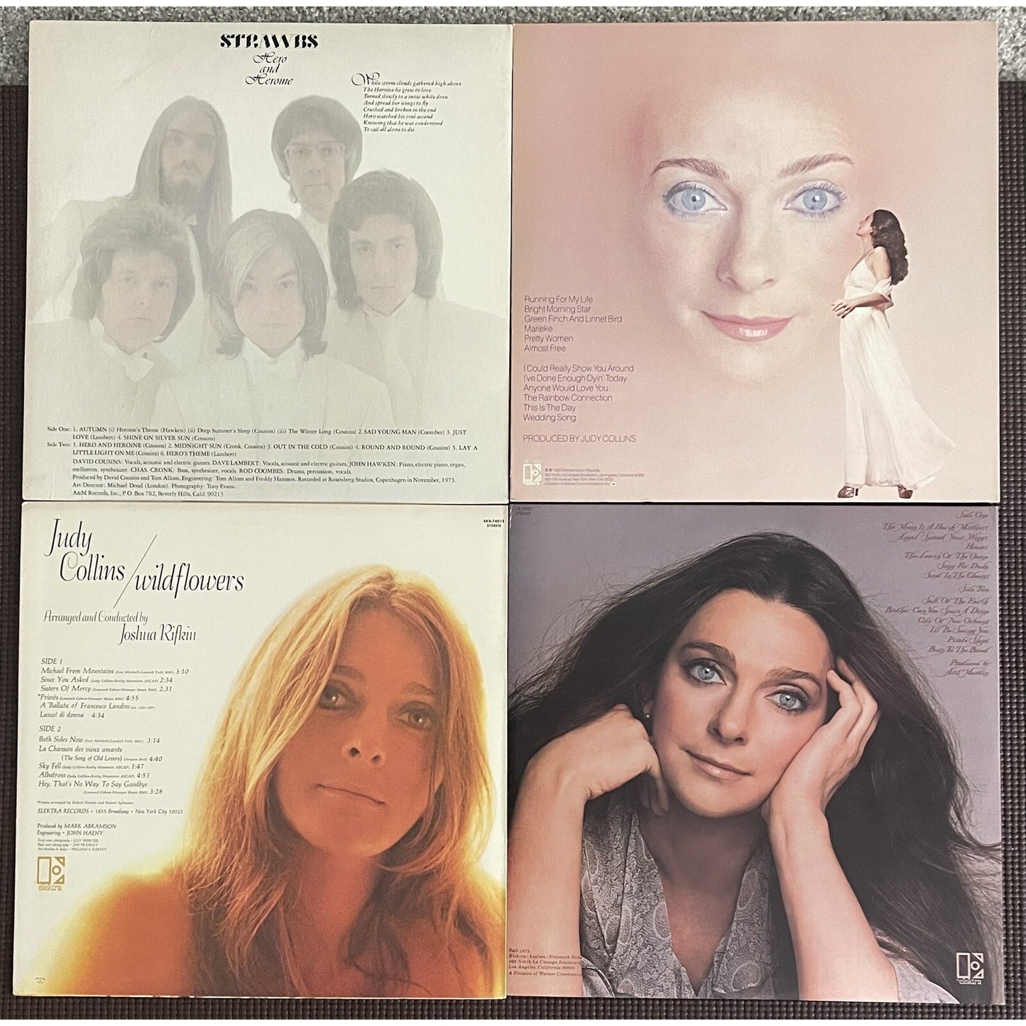 3 Judy Collins LP Lot Records Vinyl 1 Strawbs Album Total Of 4 Records Folk Rock