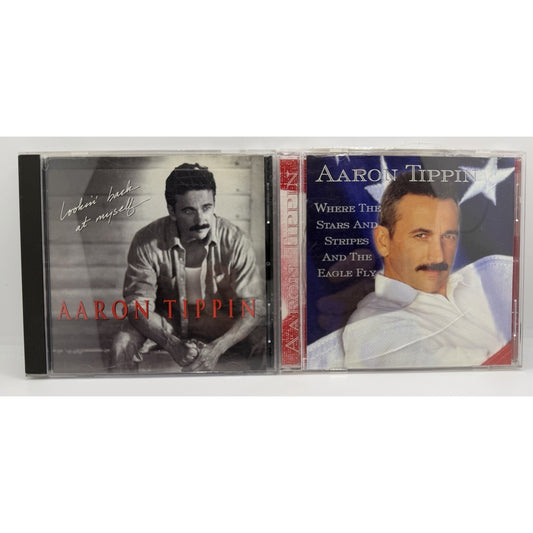 Aaron Tippin CD Lot (2) Lookin' Back At Myself + Where the Stars And Stripes...