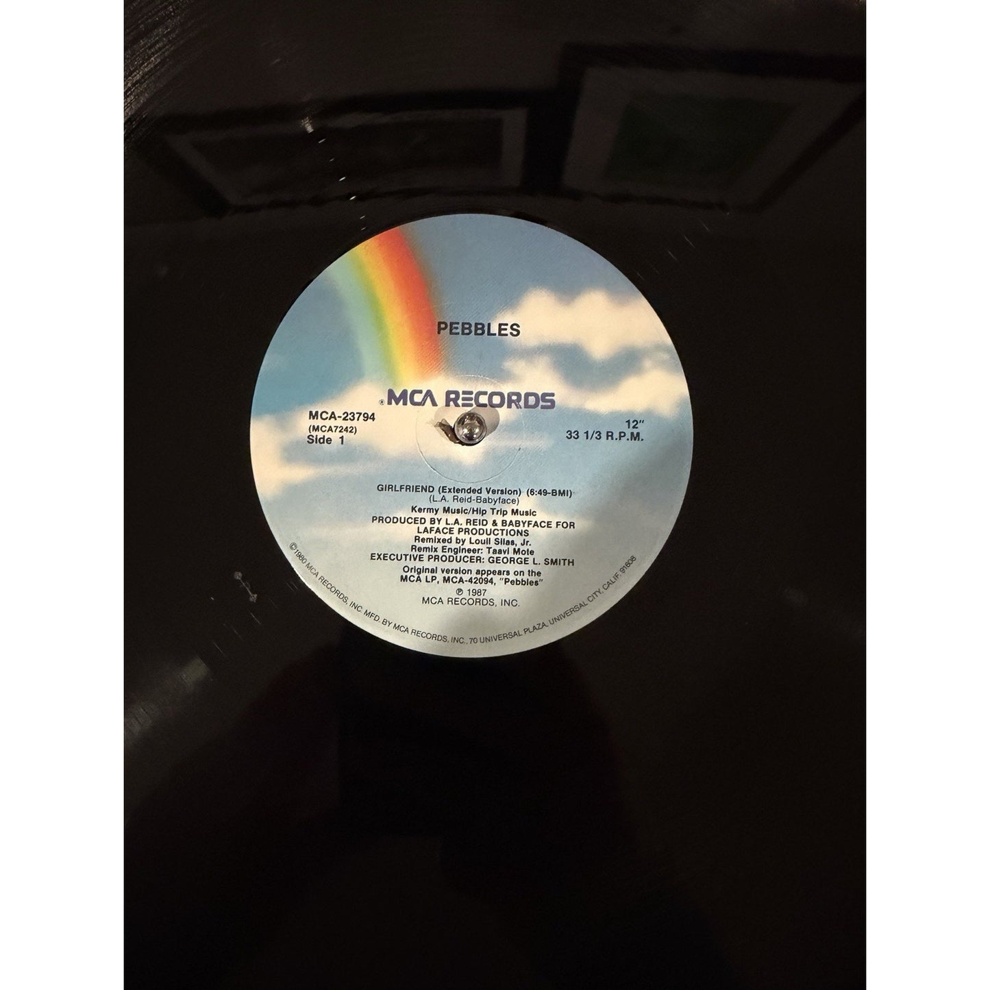Pebbles, Girlfriend Extended Version 12", Single MCA-23794 1987 LA Reid