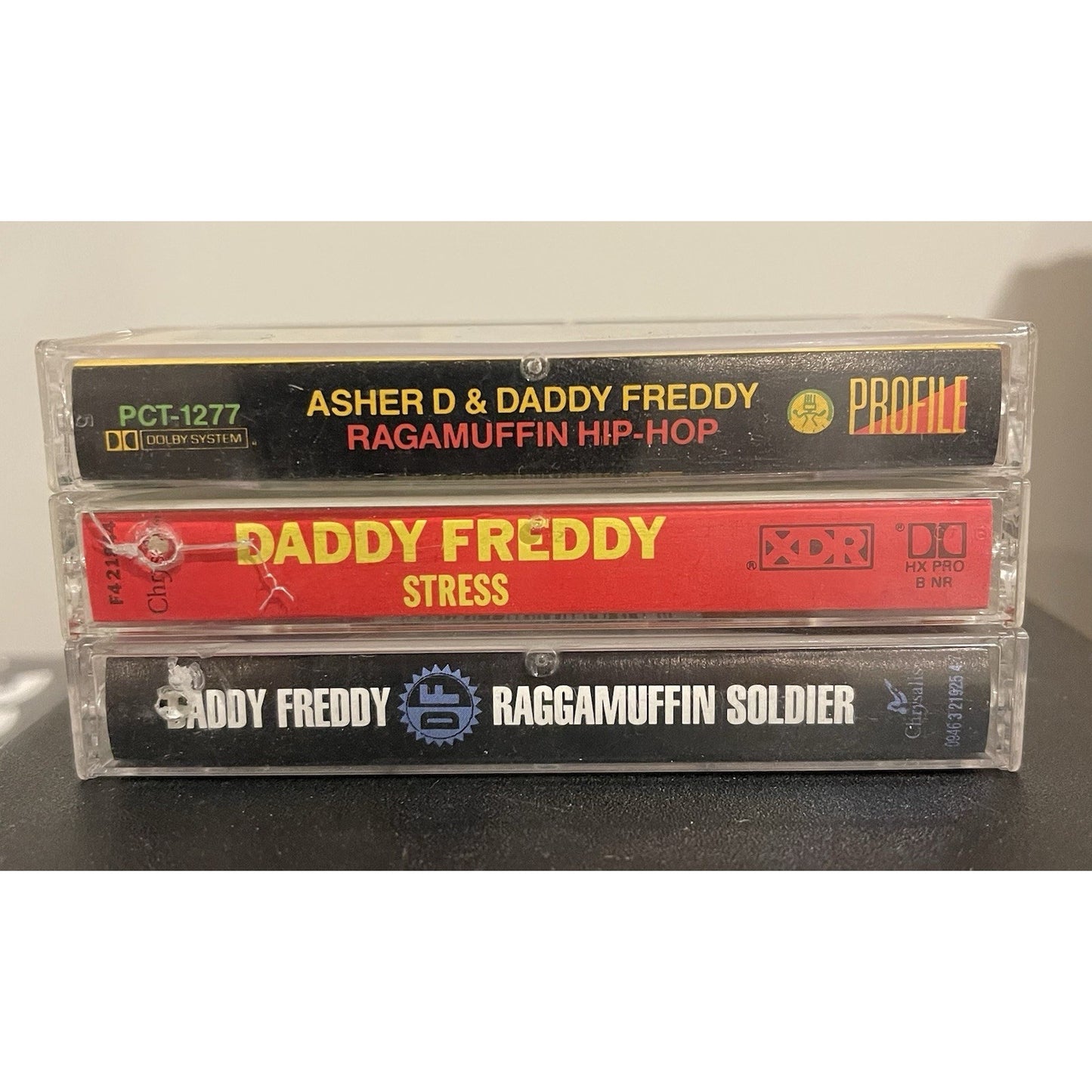 Lot Of 3 Cassettes Daddy Freddy + Asher D Ragamuffin Hip-Hop Soldier Stress