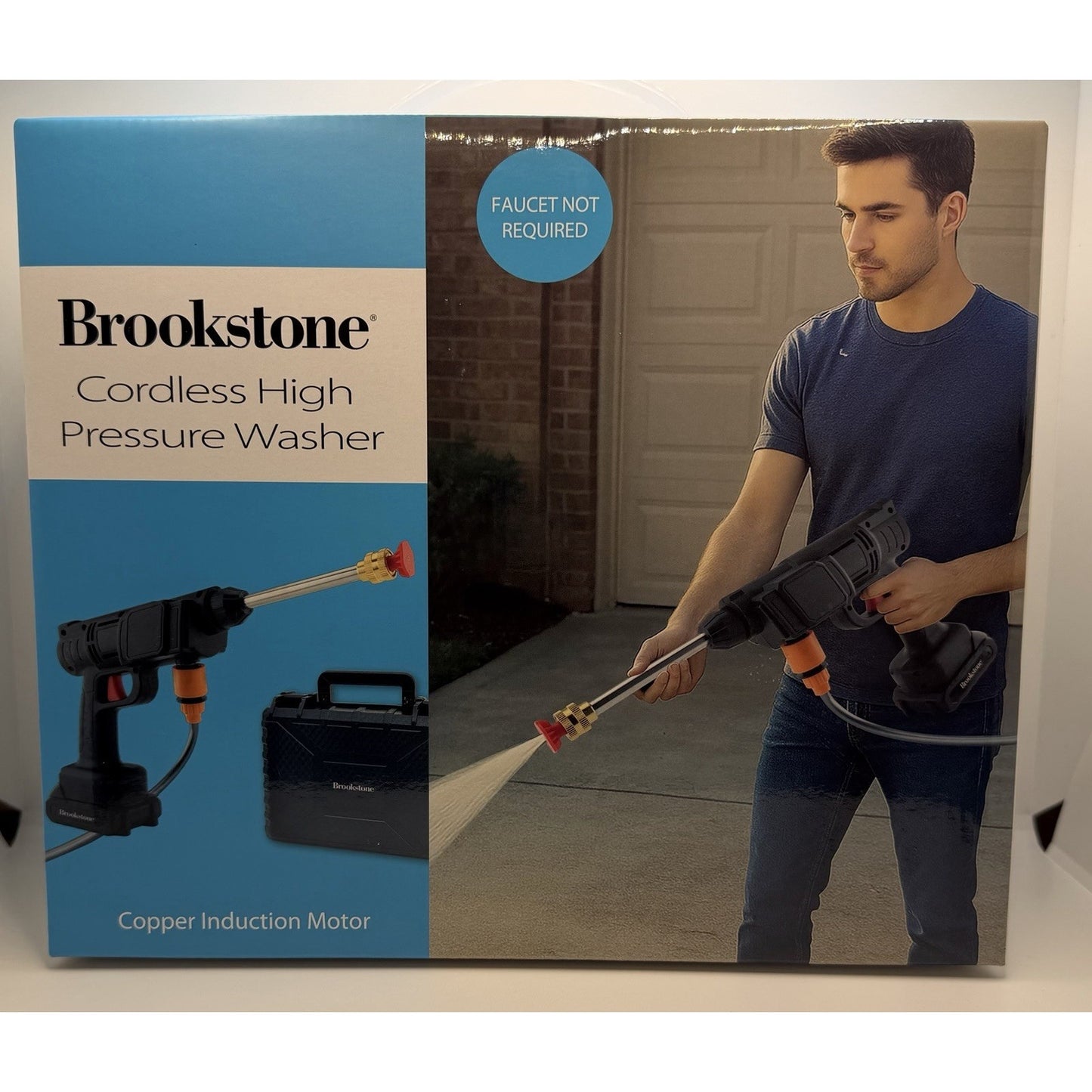 Brookstone Cordless High-Pressure Washer Portable Rechargeable - Brand New