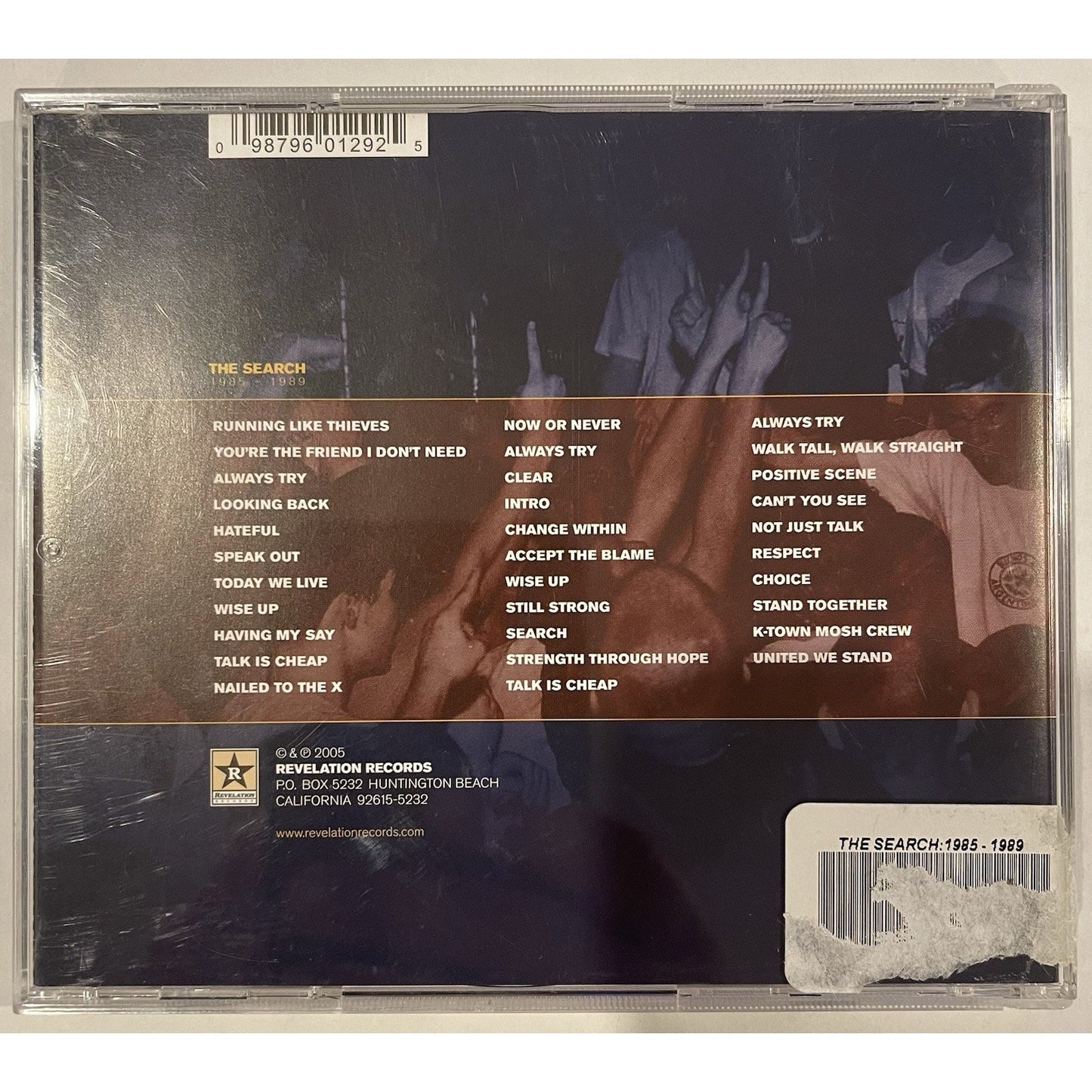 Bold- The Search: 1985-1989- CD 2005 Revelation Records Compilation Hardcore