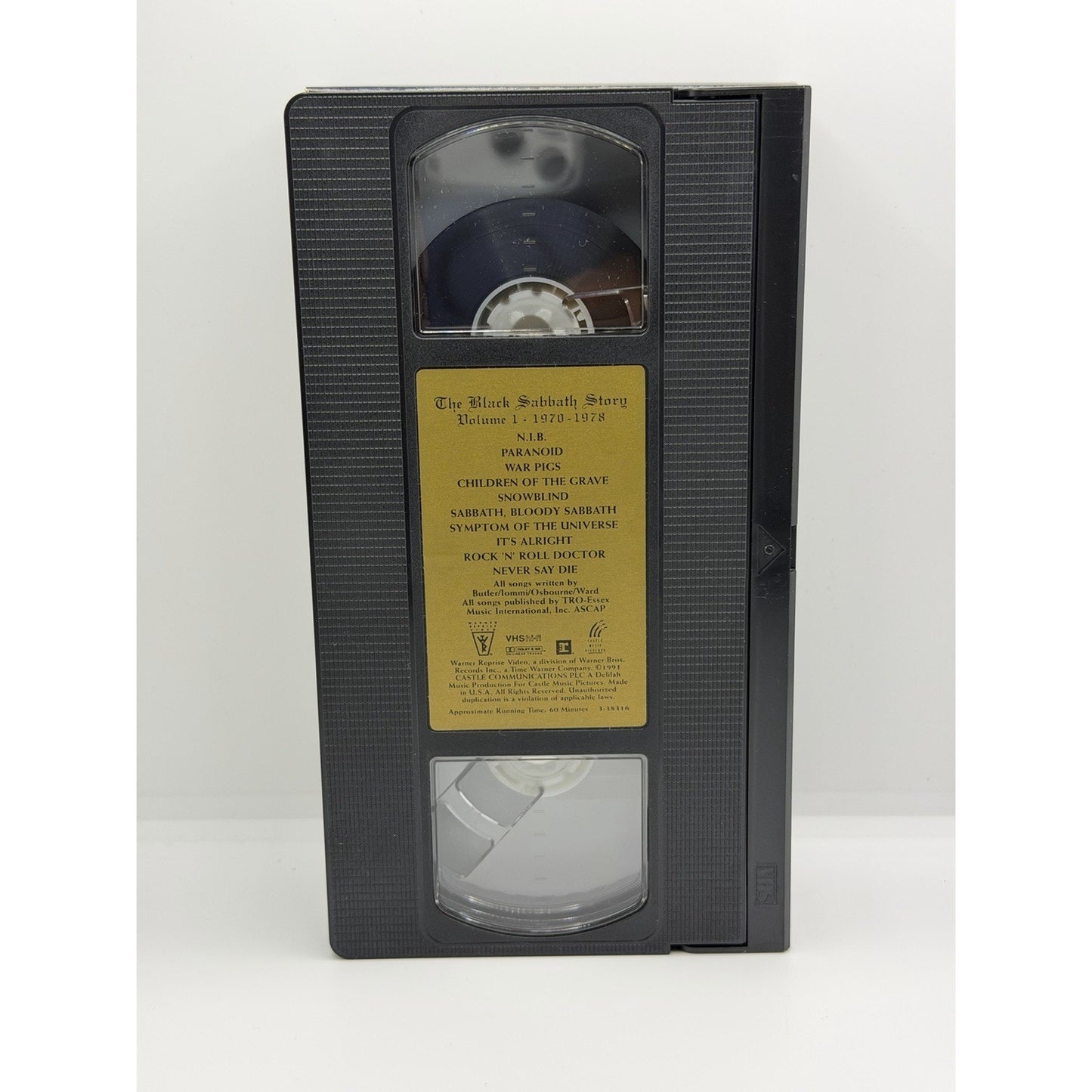 The Black Sabbath Story Volume 1 1970-1978 VHS 1991 Ozzy Osbourne Tony Iommi