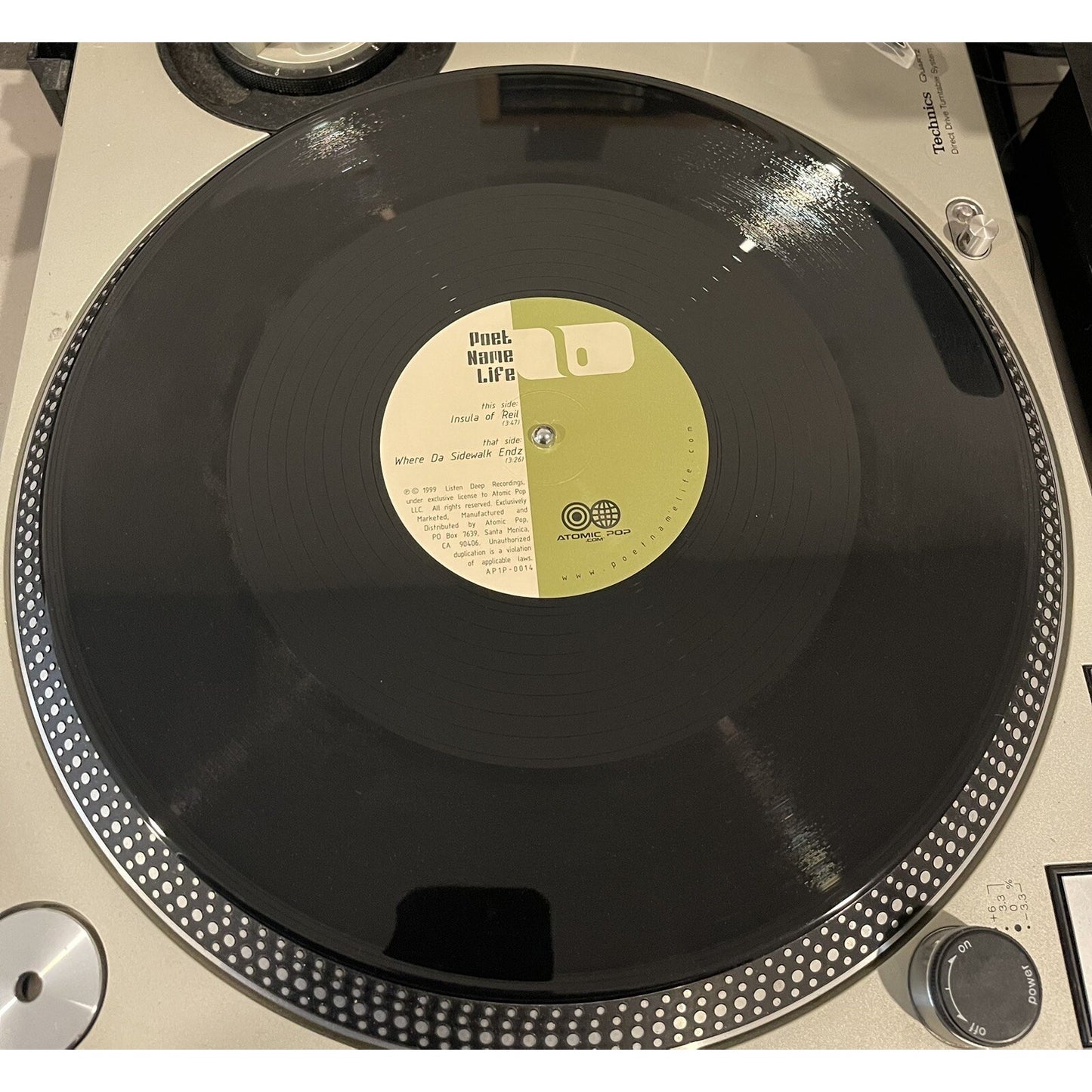 Poet Name Life ‎– Insula Of Reil / Where Da Sidewalk Endz 12" Vinyl Abstract Rap