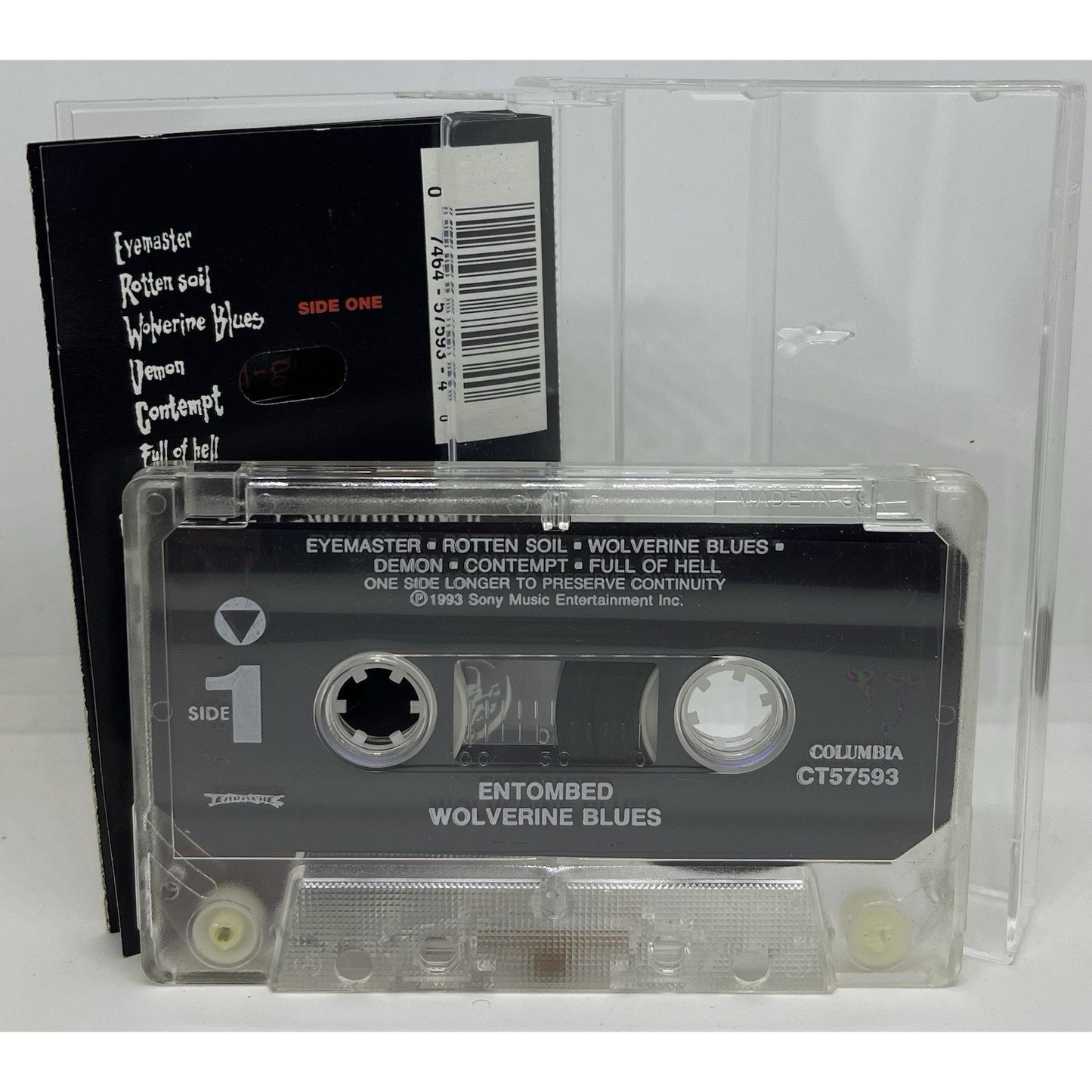Entombed - Wolverine Blues, Cassette Tape (PA), 1993 Earache Records Death Metal